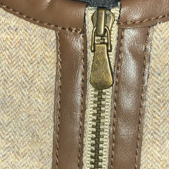 MAGASCHONI wool sheath dress with PU leather trim - Picture 4 of 10